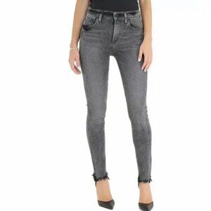 Agolde Women's Sophie Hi Rise Skinny Amplify Jeans in Dark Grey Black sz 30